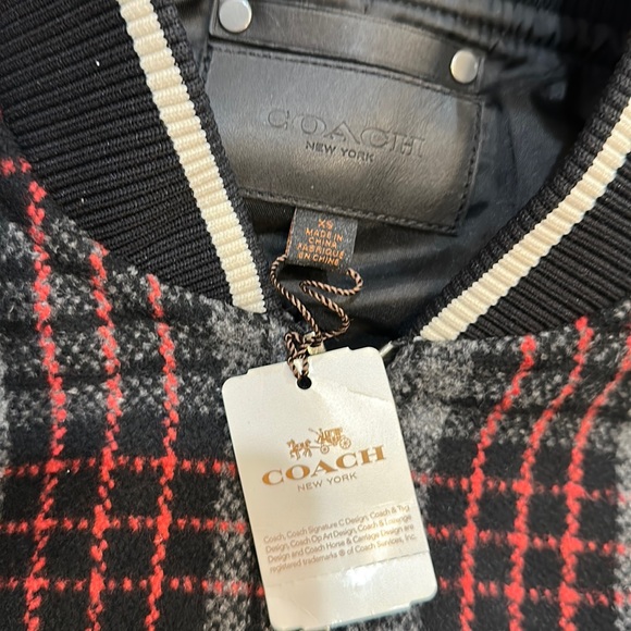 Coach wool varsity jacket with leather sleeves - Picture 1 of 7